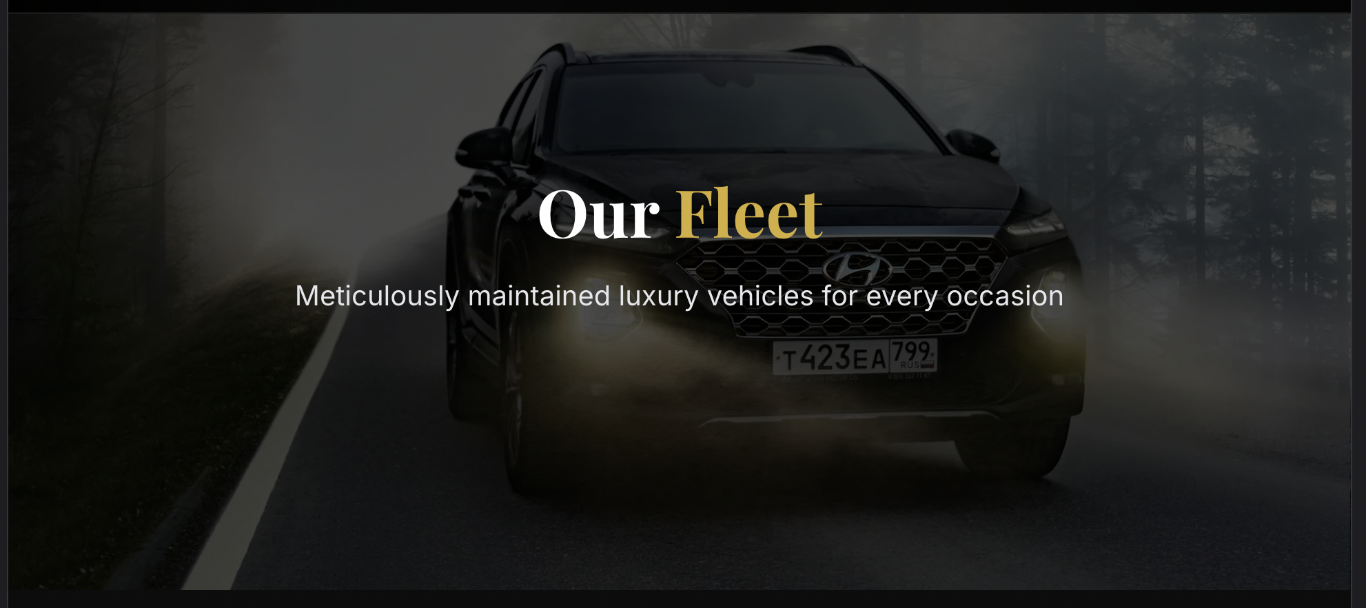 Luxury vehicle fleet
